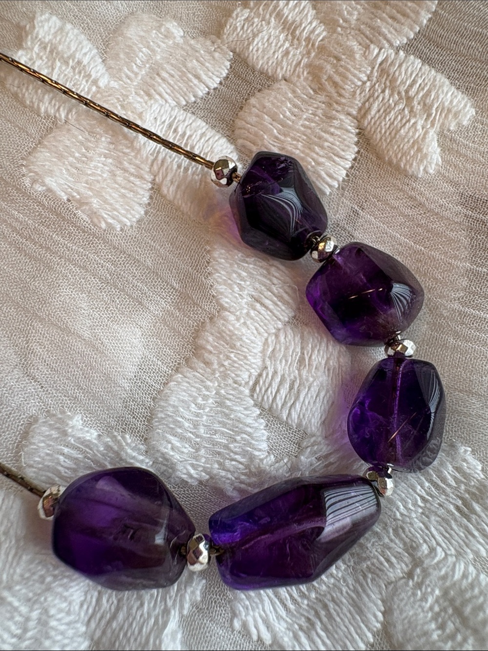 SILPADA amethyst and .925 Sterling Silver  necklace. 18”-20” length w/extender.
